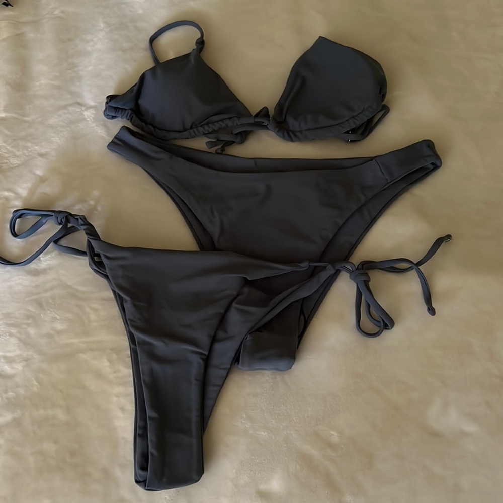 Shein Blue Bikini Set NEW size Medium